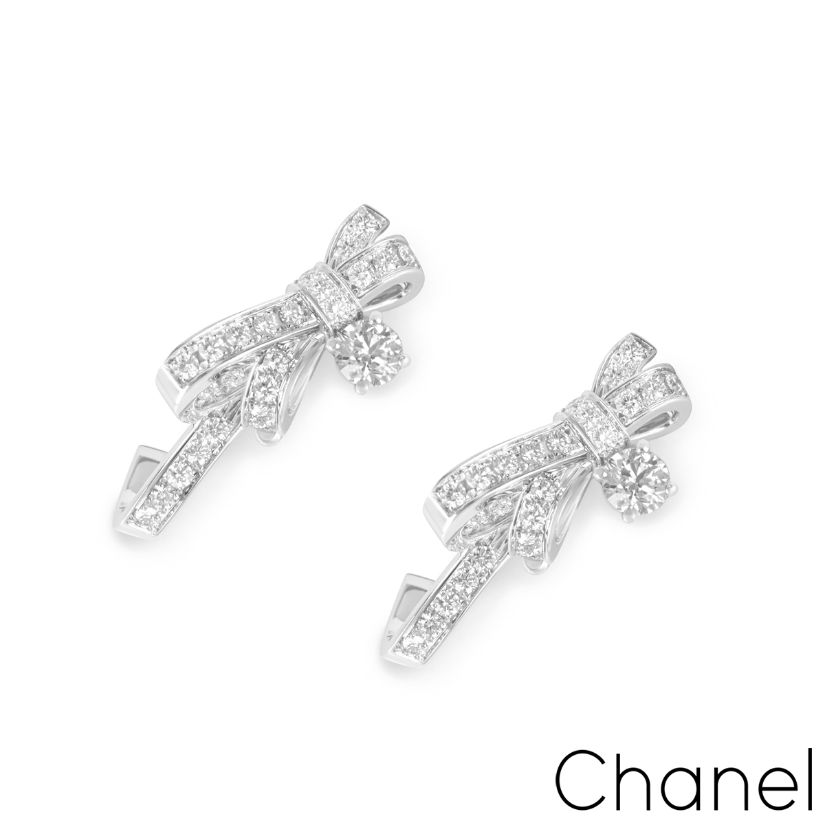 CHANEL White Gold Fashion Earrings